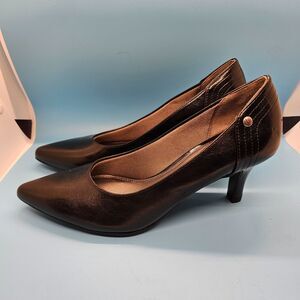 LifeStride Womens STAR Kitten‎ Heels Classic Black Pumps Size 9M EU 39